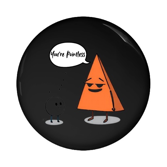 Geometric Humor The Pointless Circle Pin Buttons