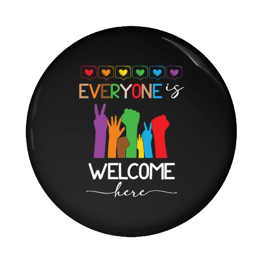 Everyone Is Welcome Here Idaho Teacher Pin Buttons