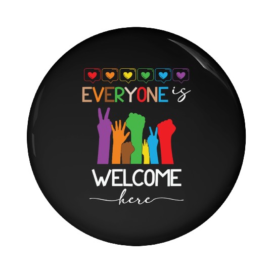 Everyone Is Welcome Here Idaho Teacher Pin Buttons