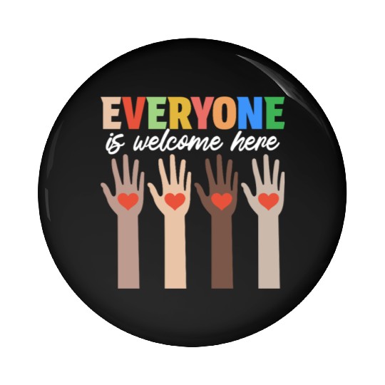 Everyone Is Welcome Here Idaho Teacher Pin Buttons