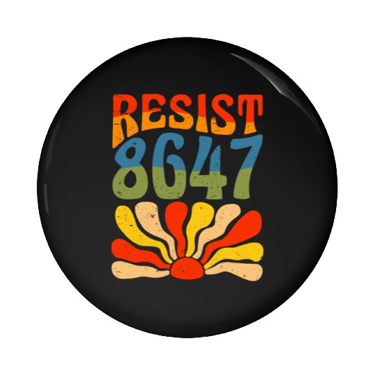 Retro Resistance Sunrise Pin Buttons