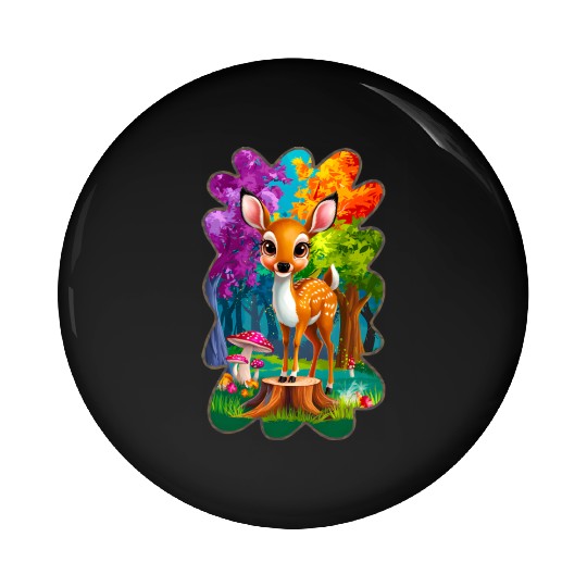 Kids deer in the forest 2 Pin Buttons