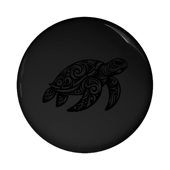 Ornamental Beauty Of A Sea Turtle Pin Buttons