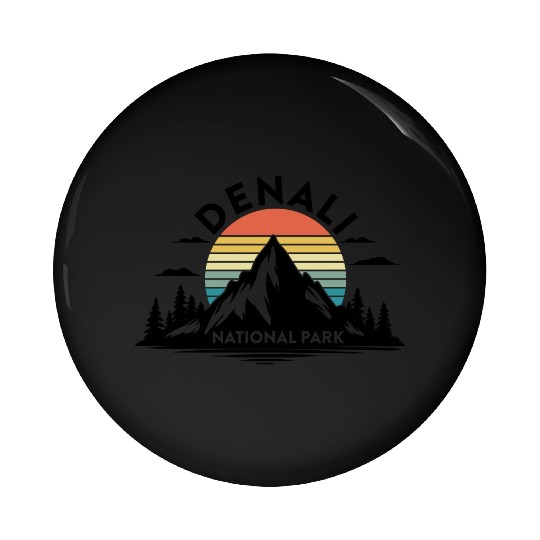 Retro Denali National Park US Vintage Denali Pin Buttons