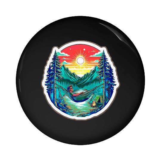 Camping Serenity Pin Buttons