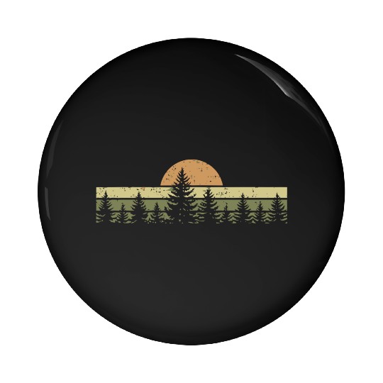 Sunrise Over the Pines Pin Buttons