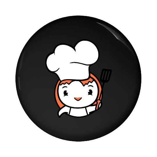 Bird Chef Cap Duck Delicious Hungry Eat Sweet Cute Pin Buttons