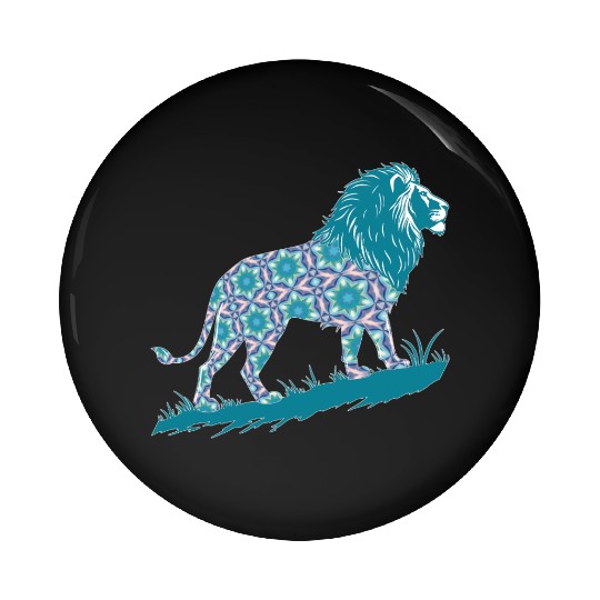 Star of David Pattern 8 Lion of Judah Pin Buttons