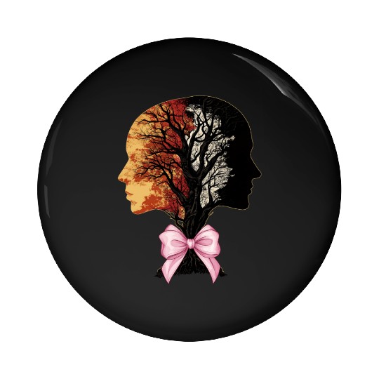 Coquette Bow Genealogy DNA Tree Family History Pin Buttons