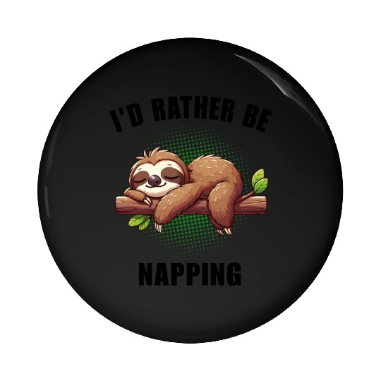 Cute Sleeping Sloth Pin Buttons