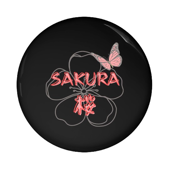 SAKURA - Cherry Blossom Pin Buttons