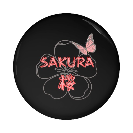 SAKURA - Cherry Blossom Pin Buttons