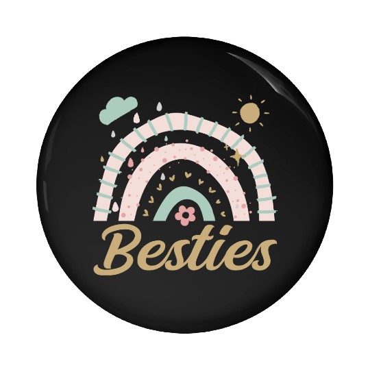 Besties BFF Heart Best Friends Bestie Pin Buttons