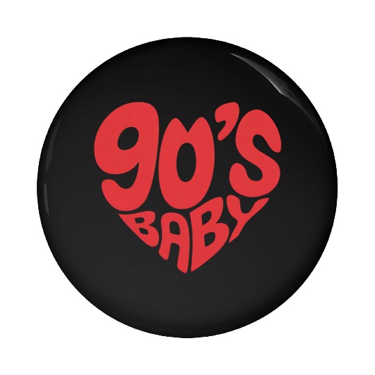 90’s Baby Retro Heart – Nostalgic 90s Kid Throwbac Pin Buttons