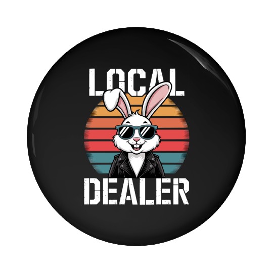 Local Egg Dealer Easter Bunny Vintage Farmer Pin Buttons