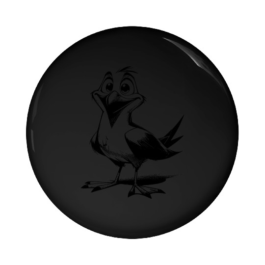 Nice flappy man funny seagull bird Pin Buttons