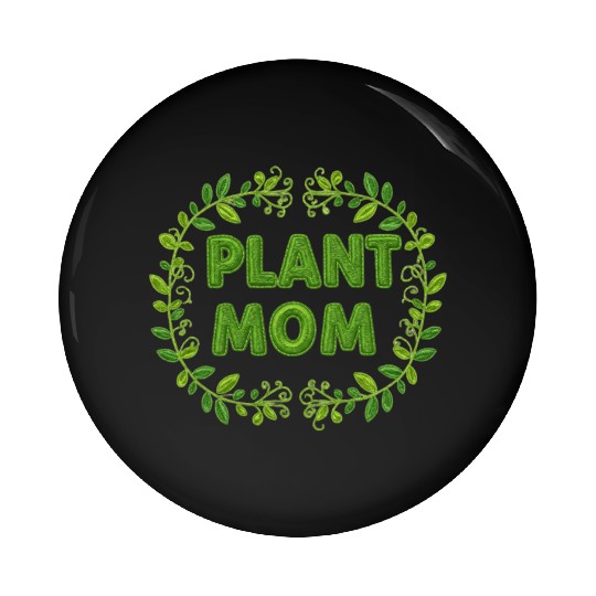 Plant Mom Floral Wreath Design Pin Buttons