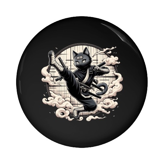 ninja cat Pin Buttons
