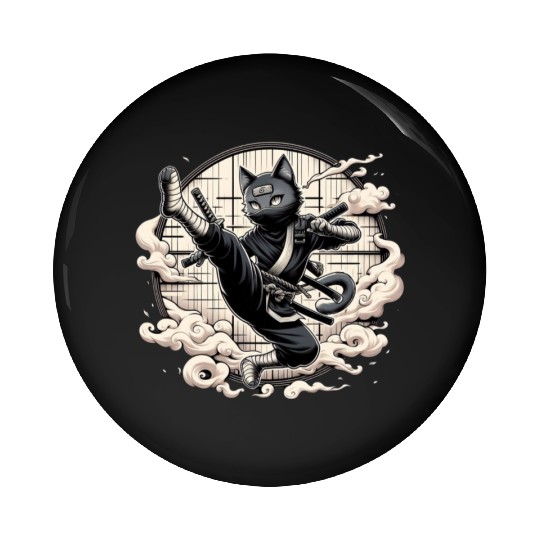 ninja cat Pin Buttons