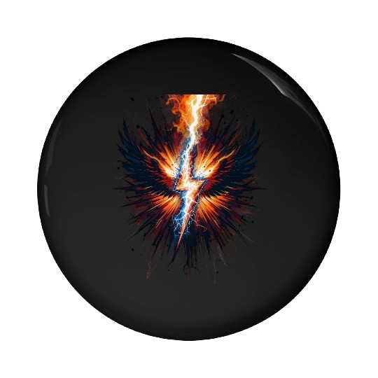 Electric Phoenix Lightning in Bloom Pin Buttons