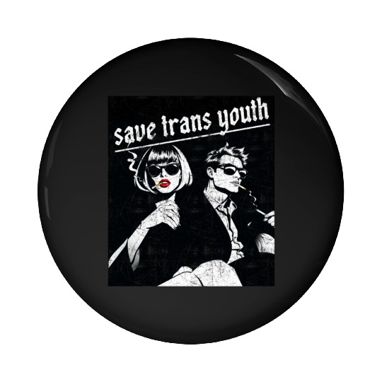 Save trans youth classic vintage Pin Buttons