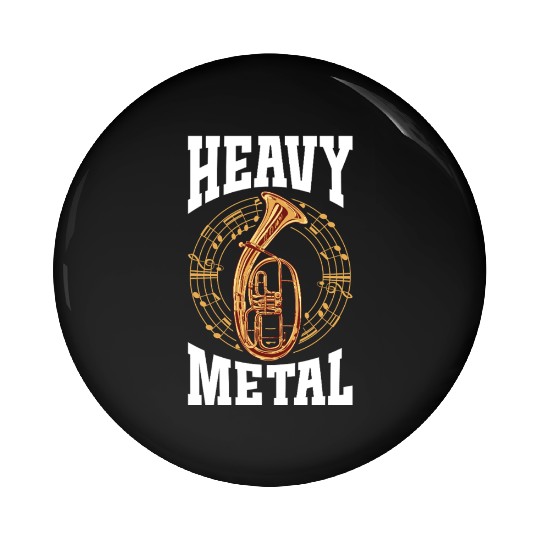 Heavy Metal Tenorhorn Musician Vibes Pin Buttons