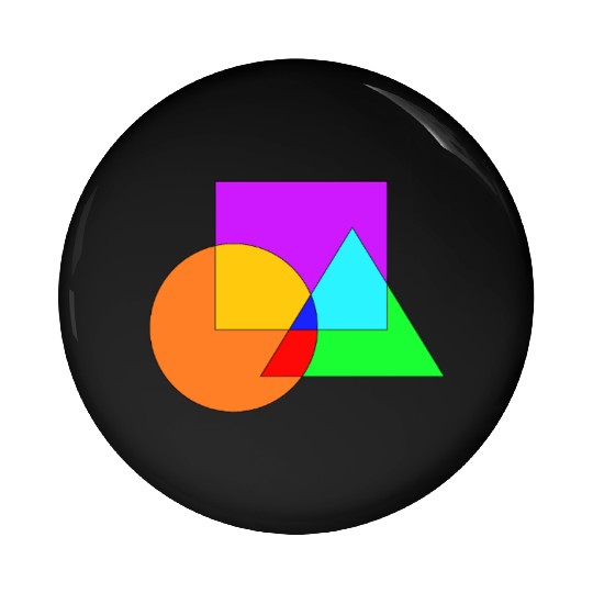 Colorful Design Tringle Square Circle Pin Buttons