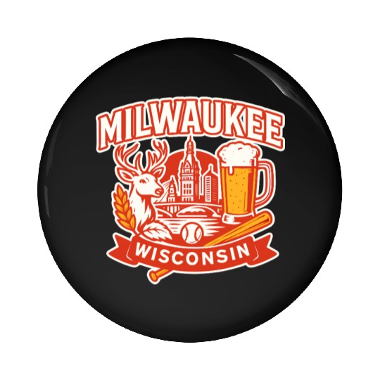 Milwaukee Wisconsin Pin Buttons