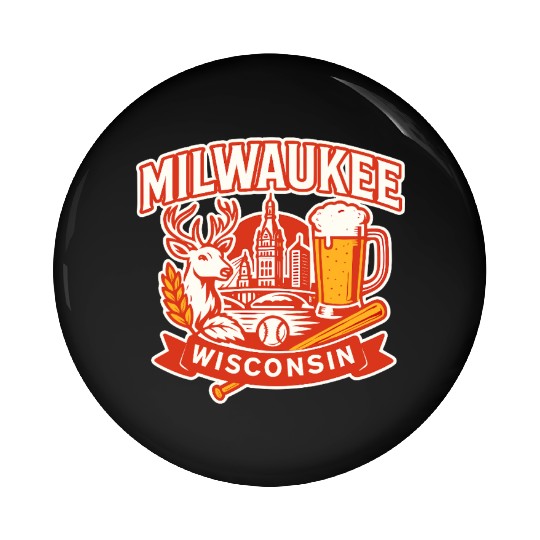 Milwaukee Wisconsin Pin Buttons
