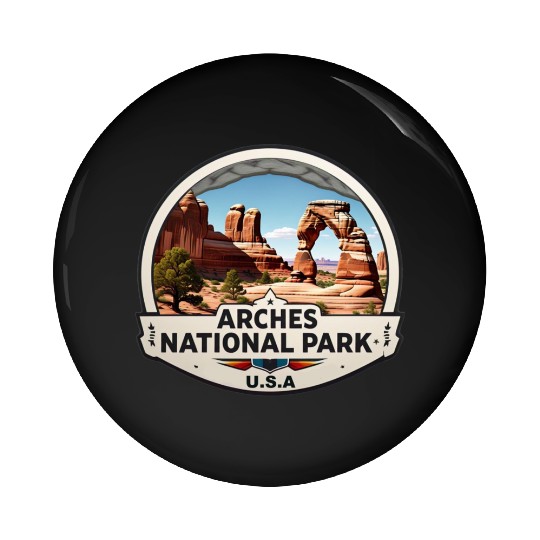 Arches National Park USA Logo Pin Buttons