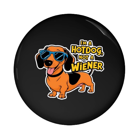 Dachshund Hotdog Pin Buttons