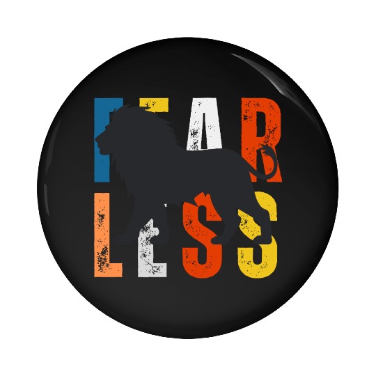 Fearless Lion Head Pin Buttons– Power, Pride & Strength