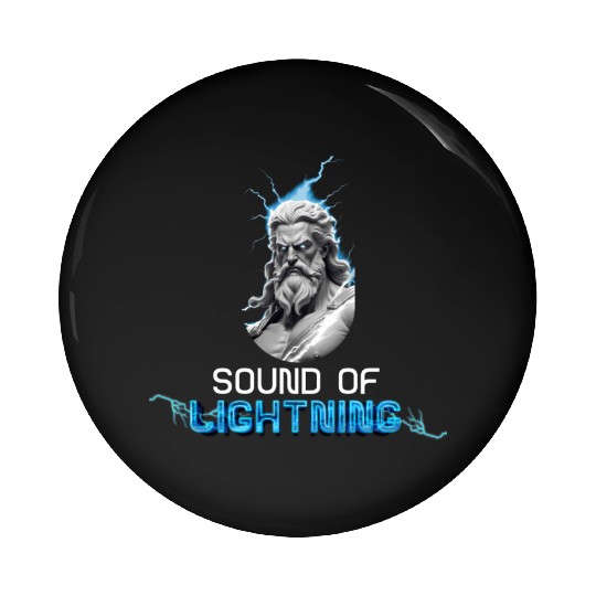 "Lightning God Zeus Pin Buttons – Epic Mythology
