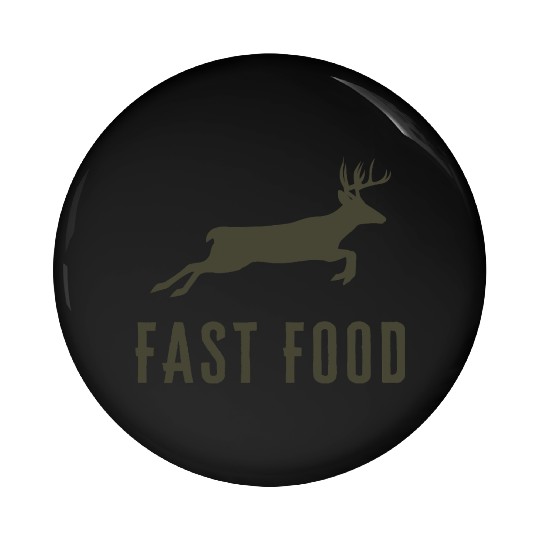 Fast food funny deer Pin Buttons