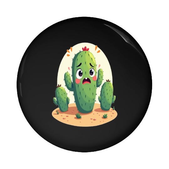 Cactus with Anxiety – Too Sharp to Relax Pin Buttons