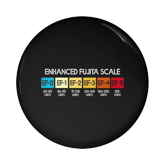 Enhanced fujita scale for storm chaser chasing Pin Buttons