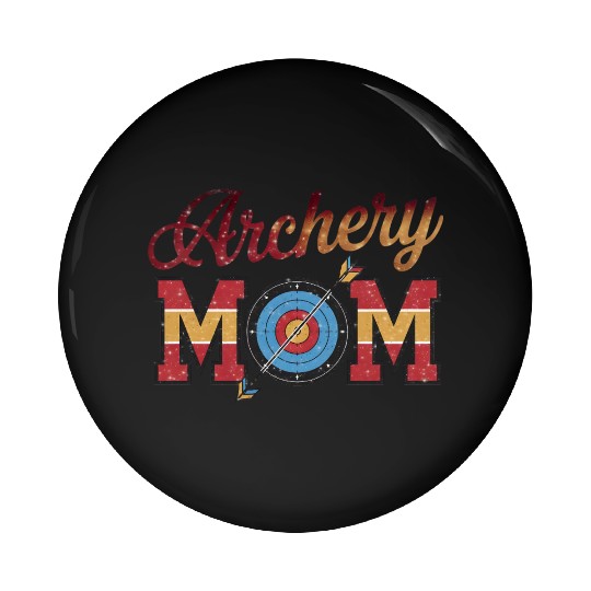 Archery Mom - Bullseye Mom Pin Buttons