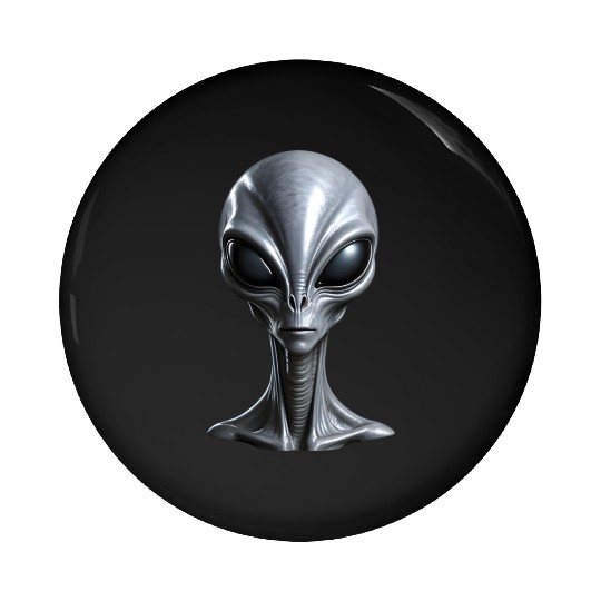 Real Tall Grey Alien Extraterrestrial Pin Buttons