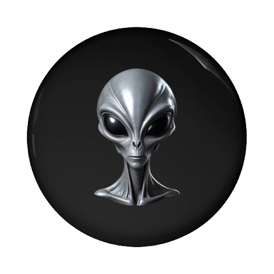 Real Alien Grey Extraterrestrial Pin Buttons
