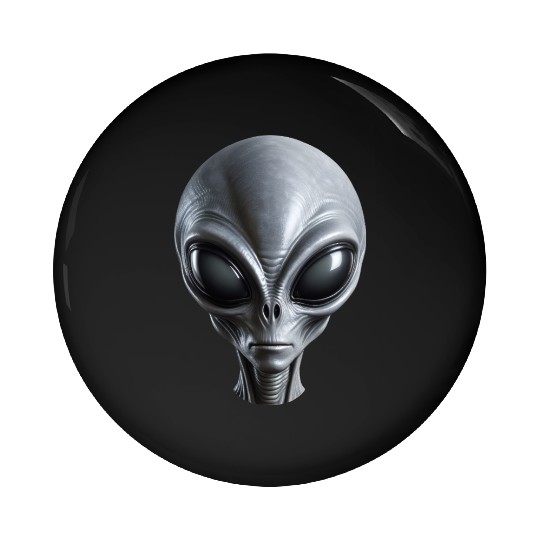 Real Small Grey Alien Extraterrestrial Pin Buttons