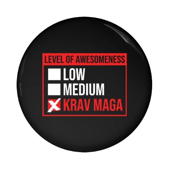 Krav Maga Israel Martial Arts Pin Buttons