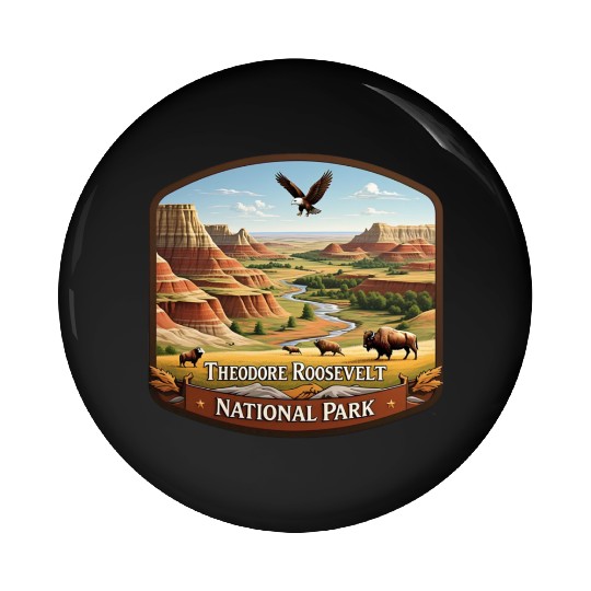 Theodore Roosevelt National Park North Dakota USA Pin Buttons