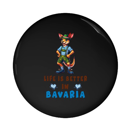 Bavarian Kangaroo Pin Buttons