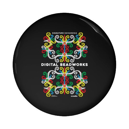 Digital Beadworks - Culture Art of Dayak Borneo Pin Buttons