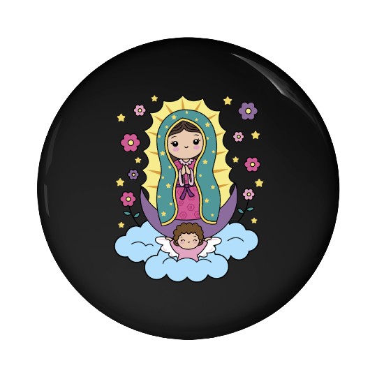 Our Lady of Guadalupe Mexico for Kids Toddlers Pin Buttons