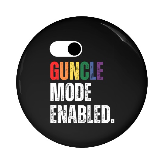 Guncle (Gay Uncle) Guncle Day mode enabled on/off Pin Buttons