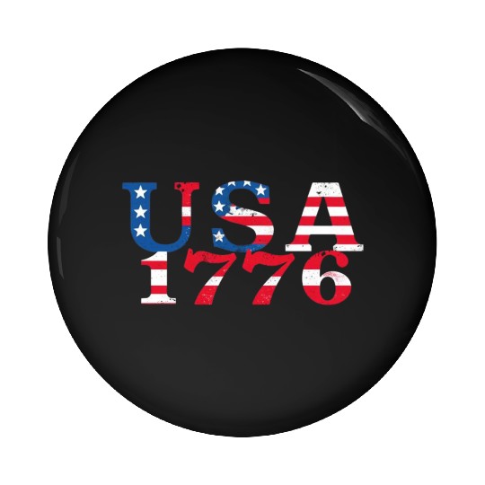 USA Established 1776 Stars Red White Blue Pin Buttons
