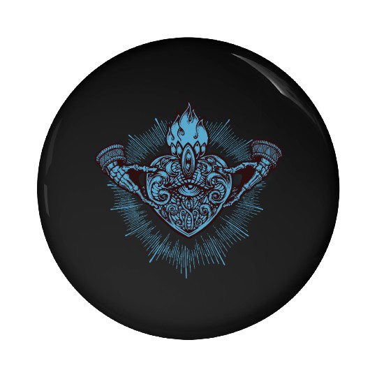 Sacred Heart Claddagh Symbol - Lowbrow Pin Buttons