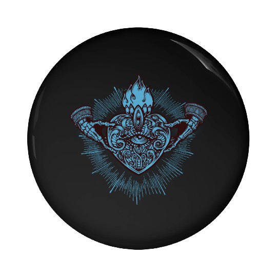 Sacred Heart Claddagh Symbol - Lowbrow Pin Buttons