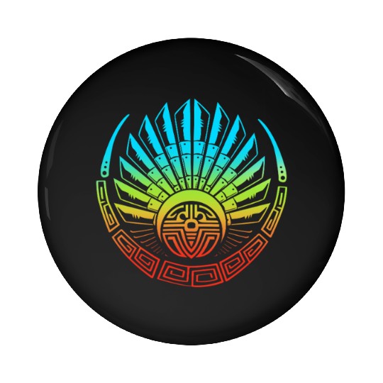 Mayan And Aztec Quetzalcoatl Maya Tribal Pin Buttons